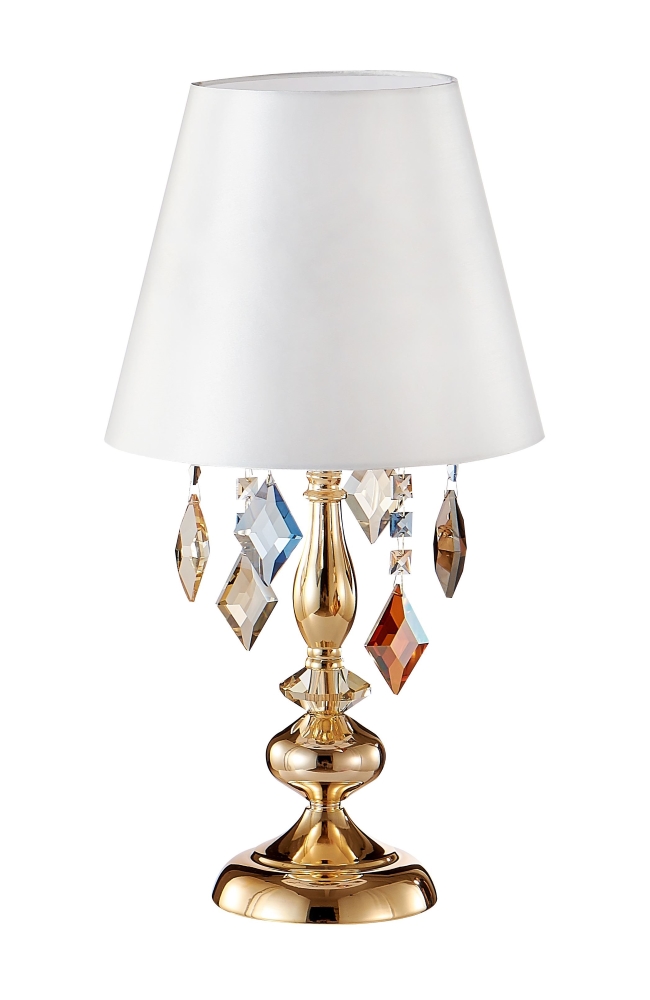 Настольная лампа Crystal Lux MERCEDES LG1 GOLD/COLOR MERCEDES LG1 GOLD/COLOR Белый