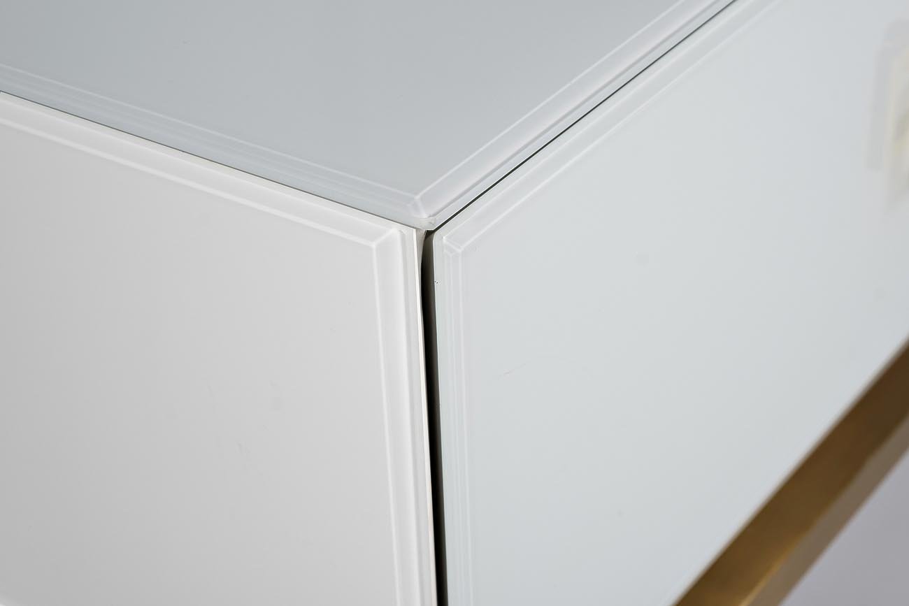 KFG070 Консоль 2 ящика белая/золото 120*42*77см Garda Decor KFG070 