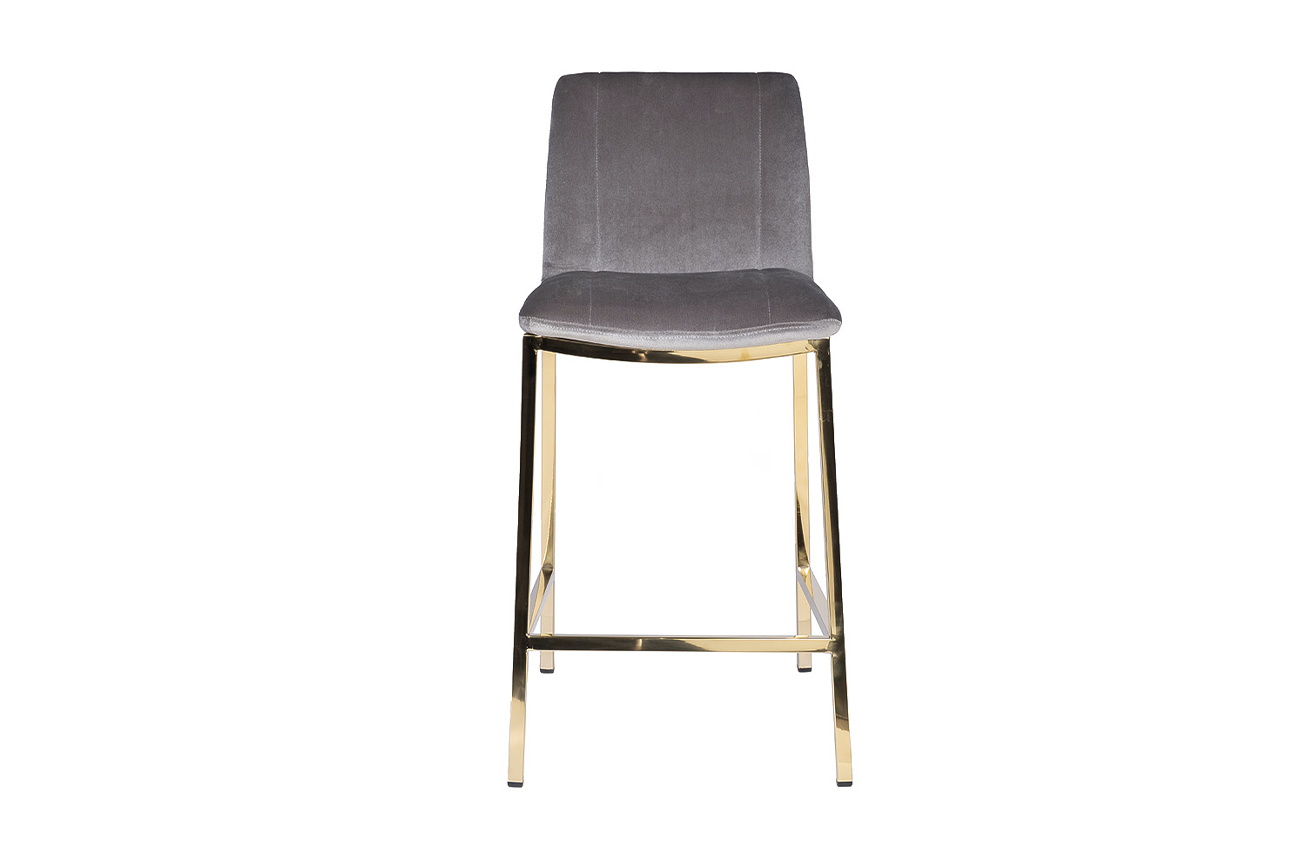30C-DX-2091 GRE Стул барный велюр серый 42*53*88см Garda Decor 30C-DX-2091 GRE 
