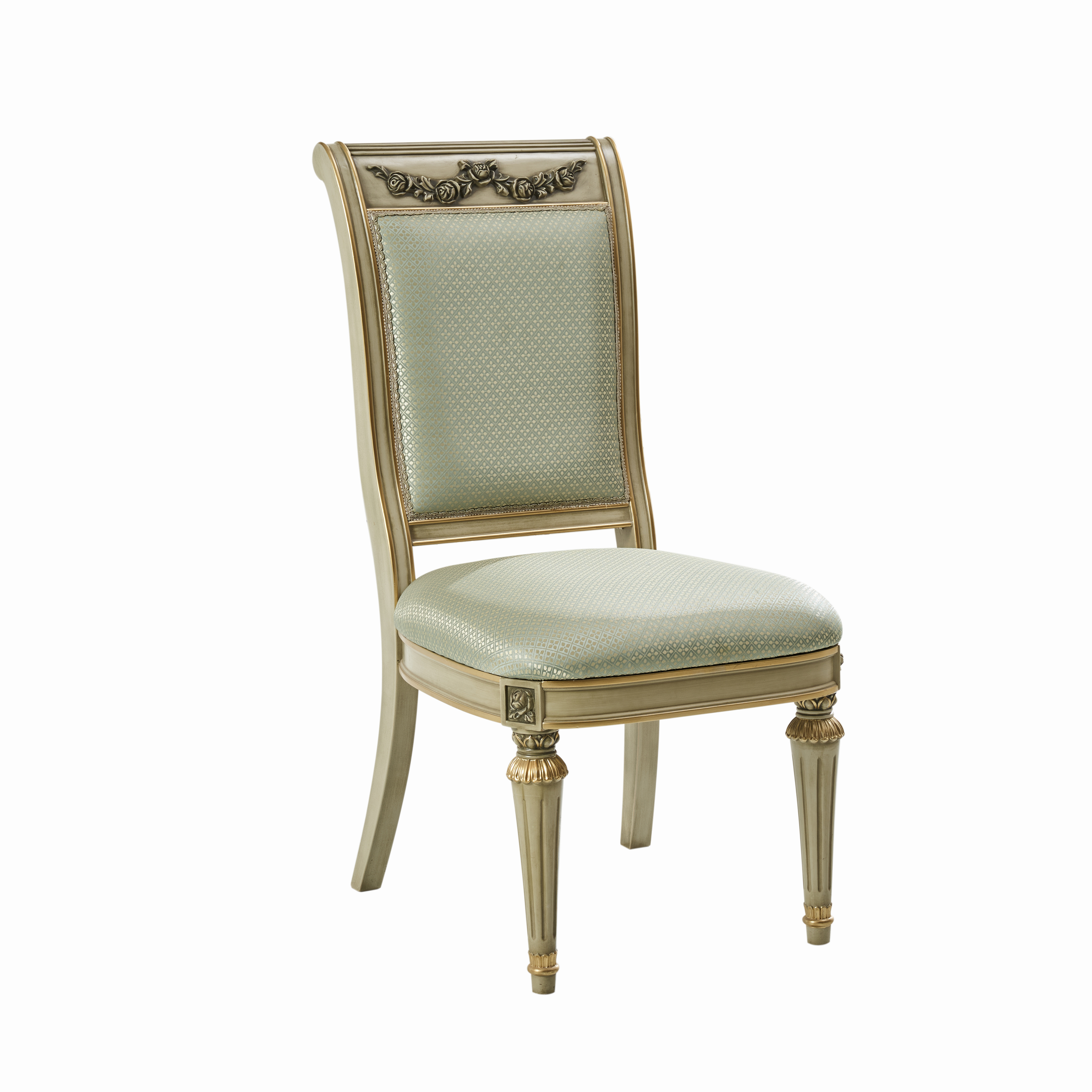 СТУЛ ОБЕДЕННЫЙ ASTORIA OLIVE 8305S0201 ТК. ГОЛУБОЙ ОРНАМЕНТ (0101550975)
