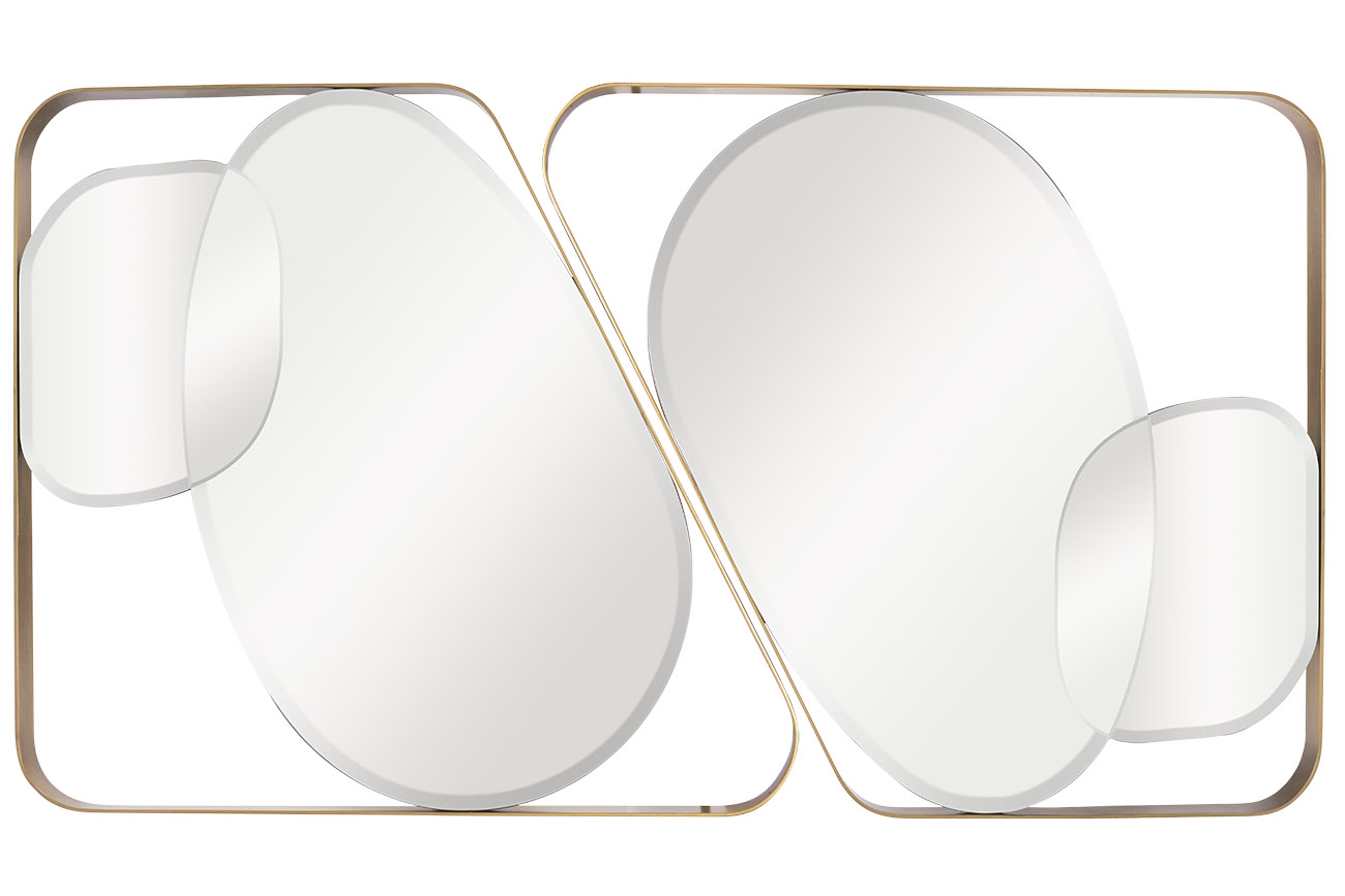KFE1210 Зеркало в металлич. раме цвет золото  91*102см Garda Decor KFE1210 