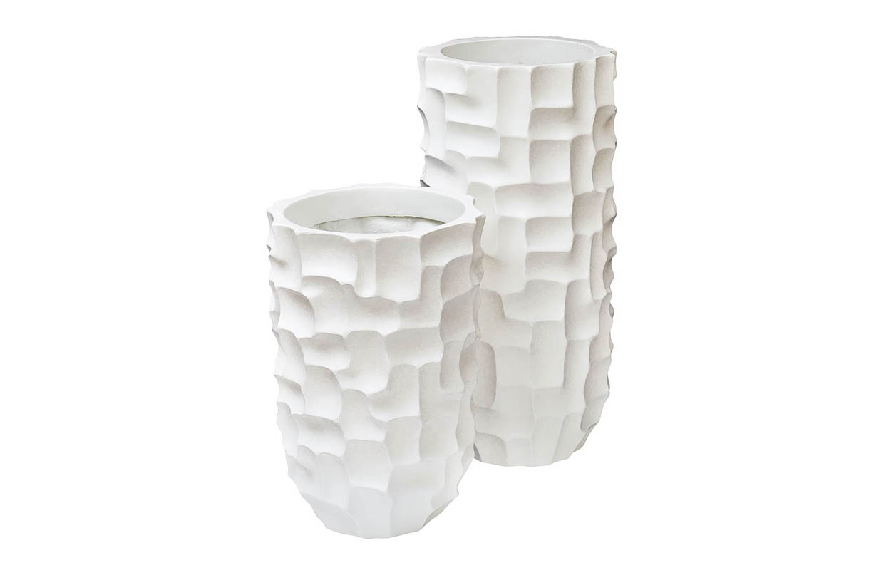 ZS-C787-27 Кашпо 33*33*69см цвет белый Garda Decor ZS-C787-27 