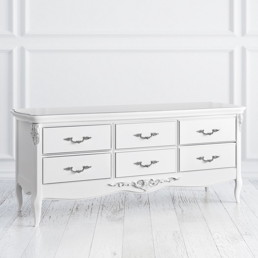 Тумба ТВ Silvery Rome Белый с серебряной патиной S116Y-K00-S Kreind  S116Y-K00-S Белый с серебряной патиной