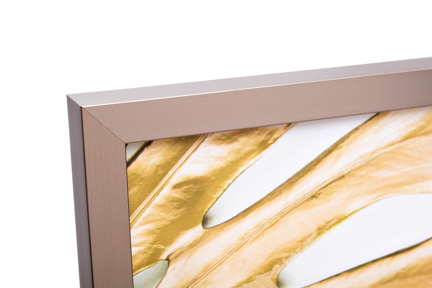 89VOR-MONSTERA GOLDEN-1 Холст "Золотые листья монстеры-1" 100х70 см, багет( латунь),поталь Garda Decor 89VOR-MONSTERA GOLDEN-1 