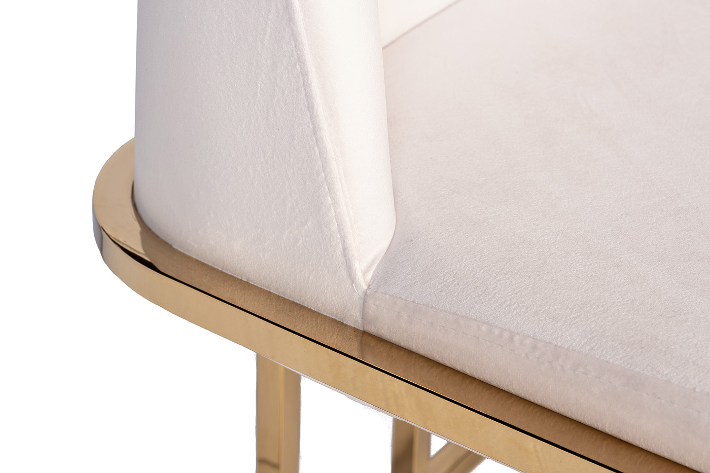 GY-DC8365GOLD-CR Стул велюр кремовый/золото 54*56*89см Garda Decor GY-DC8365GOLD-CR 