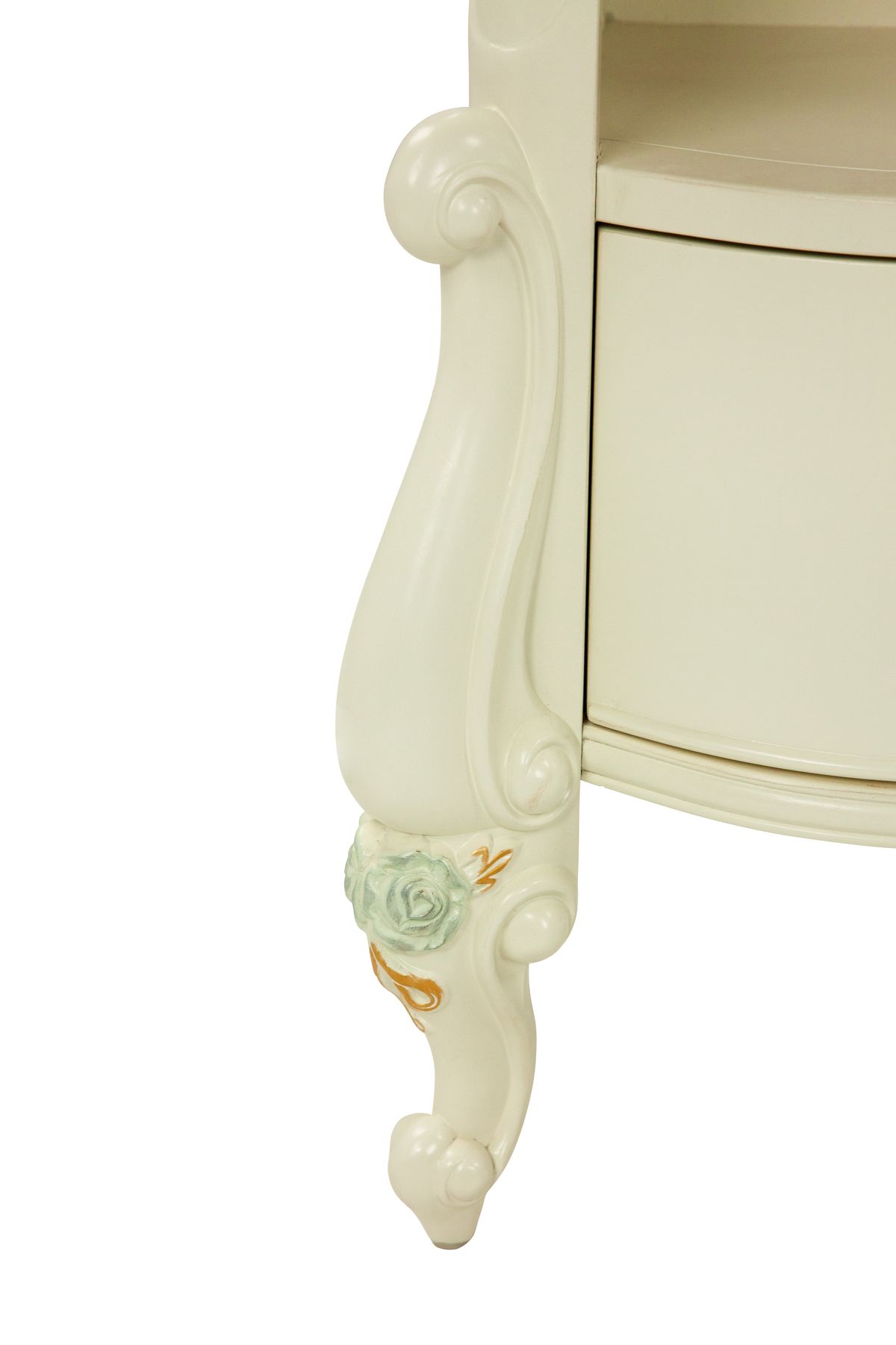 Витрина Luisa MK-5094-WG левая (цвет патины: золото) 66х46х211 см Белый с золотом MK-5094-WG Белый/Золото