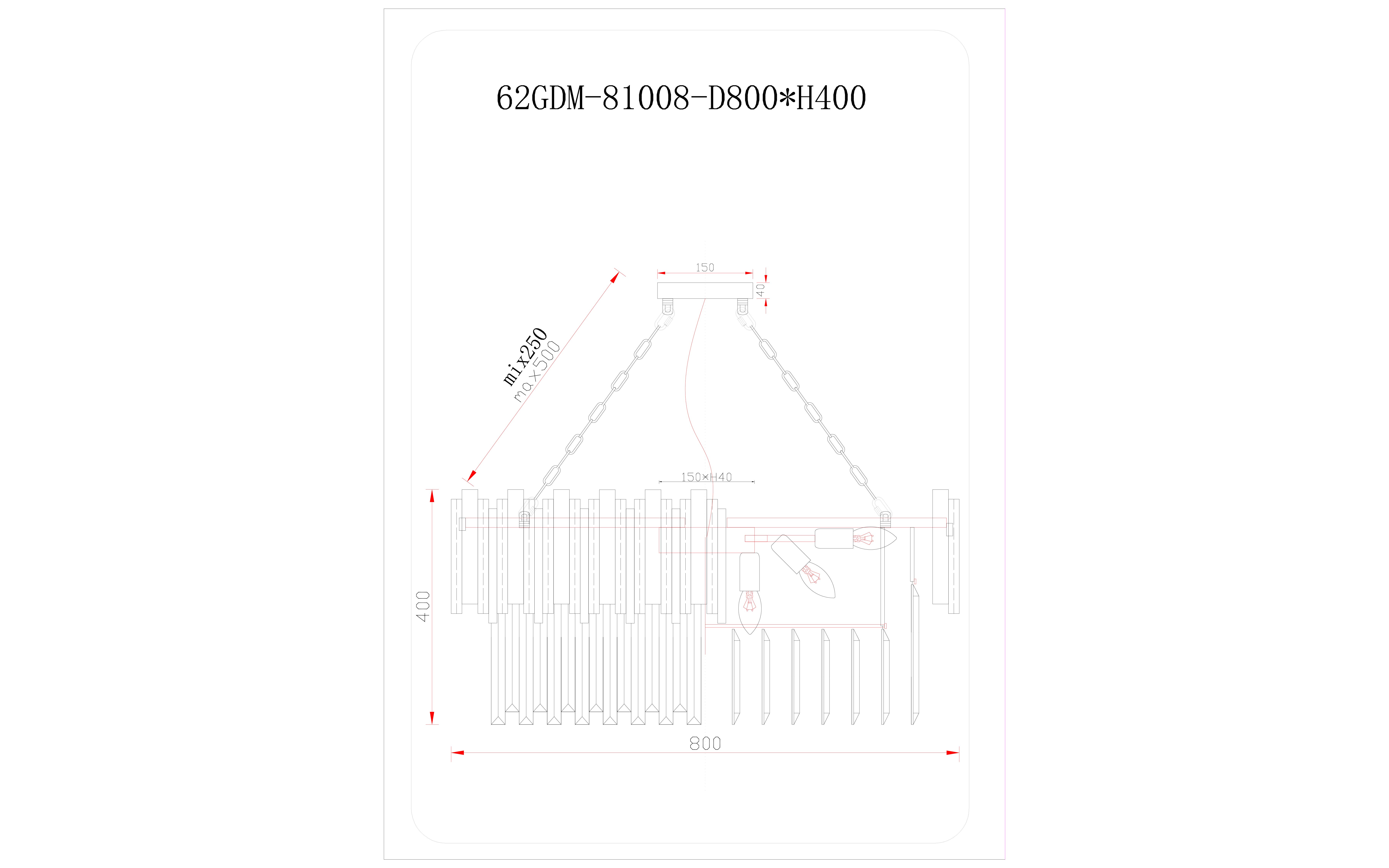 62GDM-81008-800 Люстра Vittoria M d80см h38см Garda Decor 62GDM-81008-800 