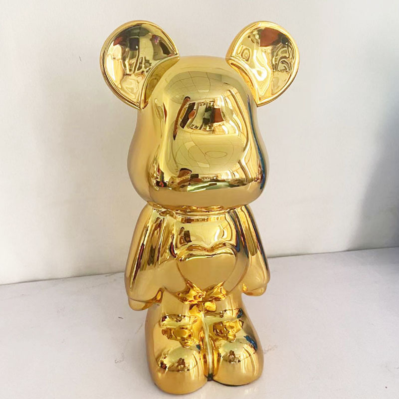 Статуэтка Lucky Bear (Bearbrick) IST-015, 28 см, золотой глянцевый IST-015casa Золото