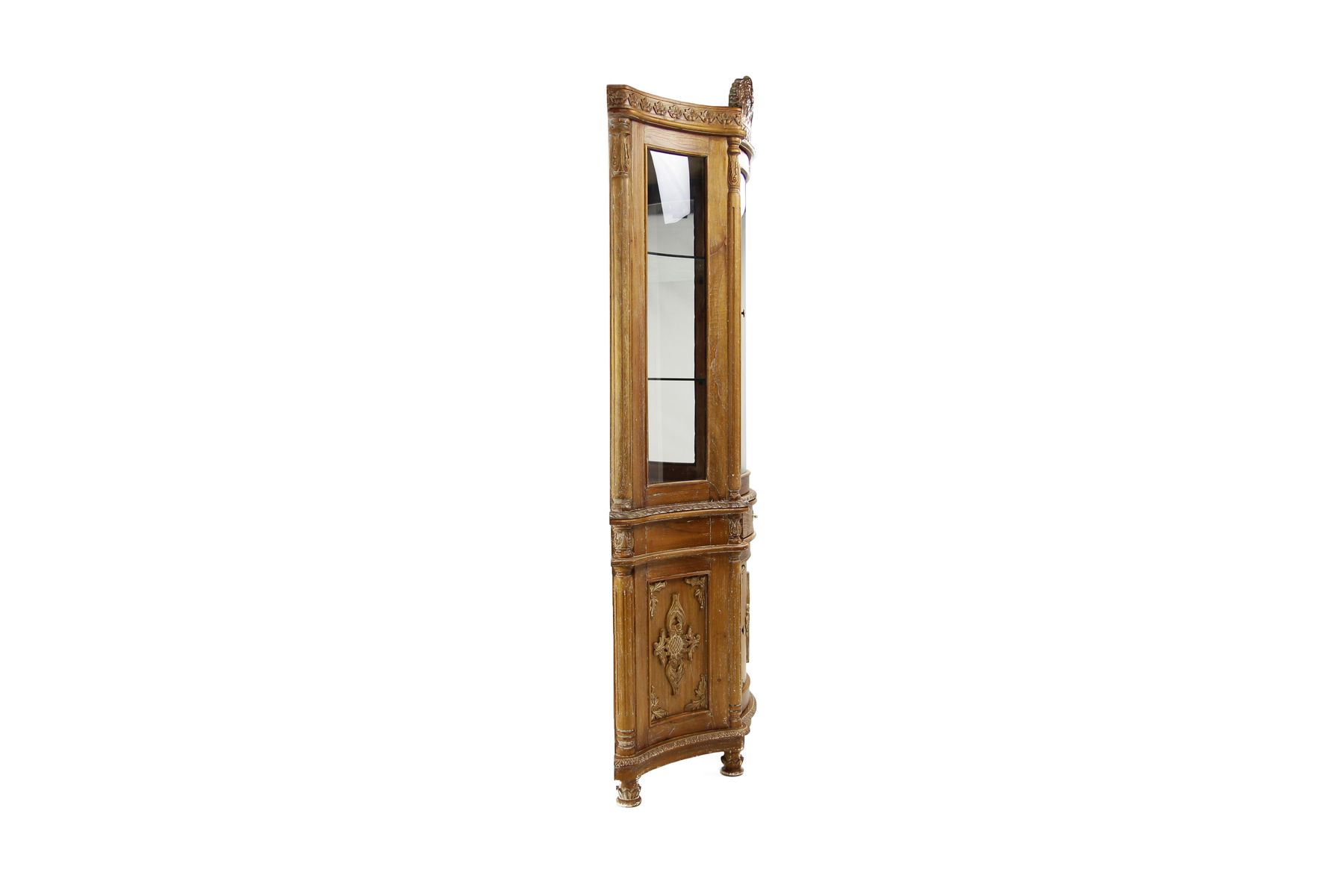 Витрина  MK-2403-AB 1-дверная 130х50х237 см Античный бежевый MK-2403-AB Античный бежевый