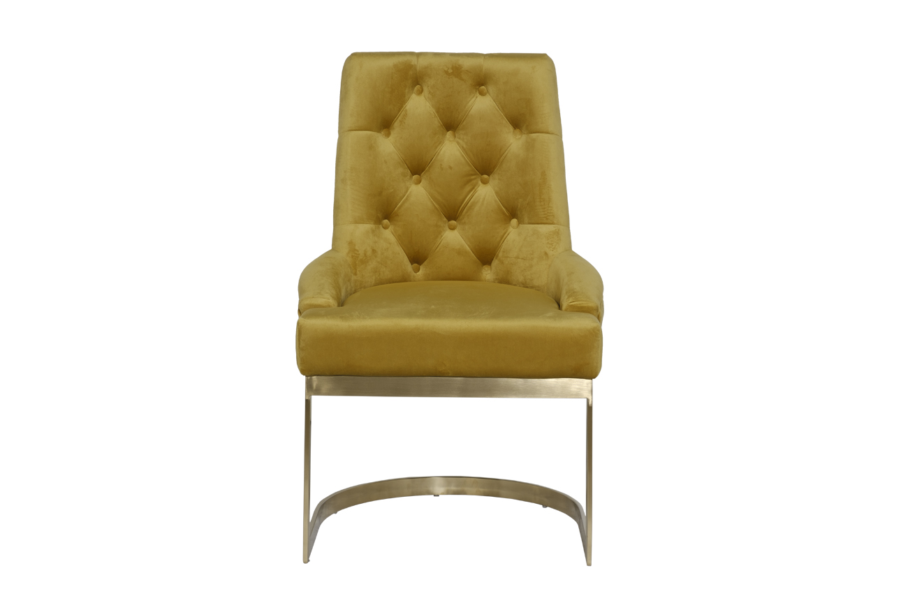 76AR-6210GOLD-OLV Стул велюр оливковый/матовое золото 65*61*93см Garda Decor 76AR-6210GOLD-OLV 