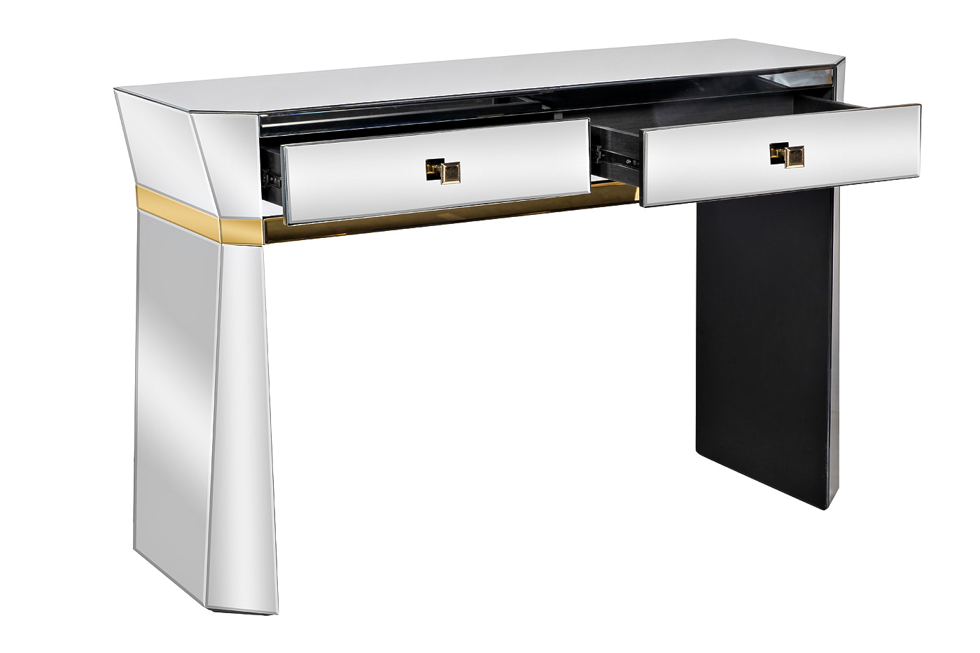 KFG125 Консоль 2 ящика с золотистой отделкой 120*42*79см Garda Decor KFG125 