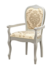 Стул Princess MK-1207-BW с подлокотниками 60х45х97 см Молочный MK-1207-BW Молочный