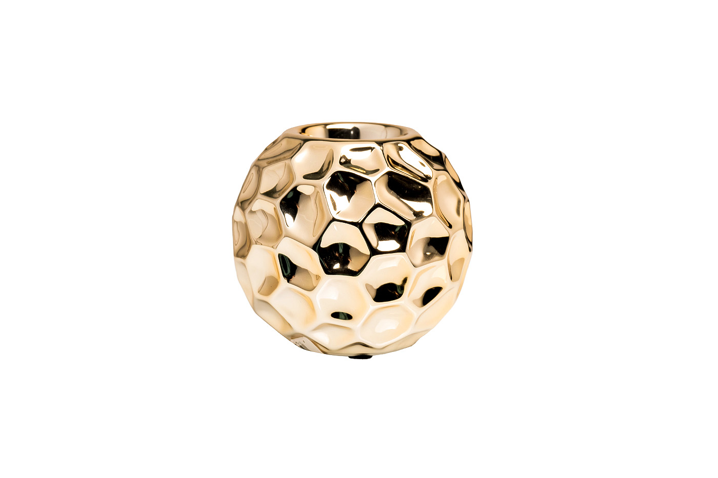 18H2147-GL Подсвечник керамический круглый золото d10*9см Garda Decor 18H2147-GL 