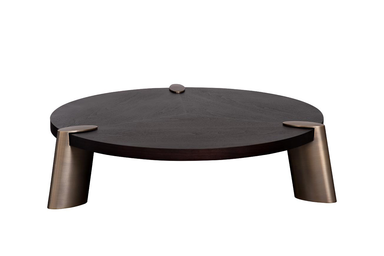 58DB-CT17191 Стол журнальн.темный орех d138*33см,столешница d120 Garda Decor 58DB-CT17191 