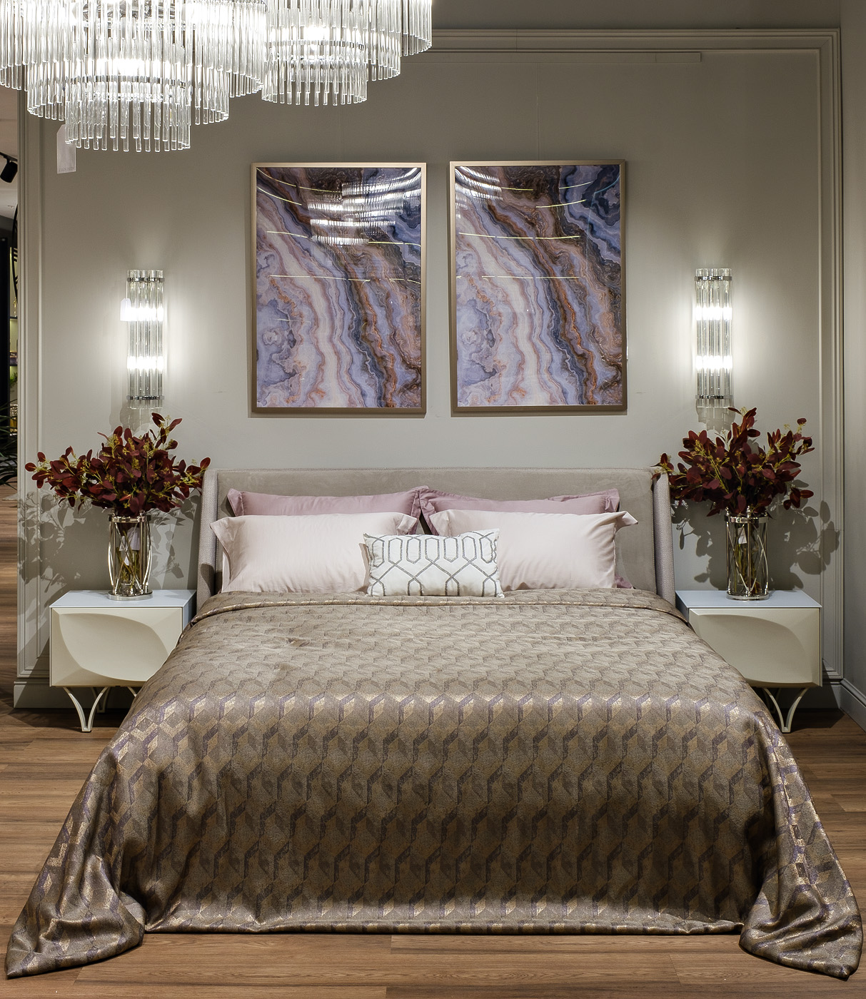 GD-TON05-POKR ZOL Покрывало MODENA золотое 260*260см Garda Decor GD-TON05-POKR ZOL 