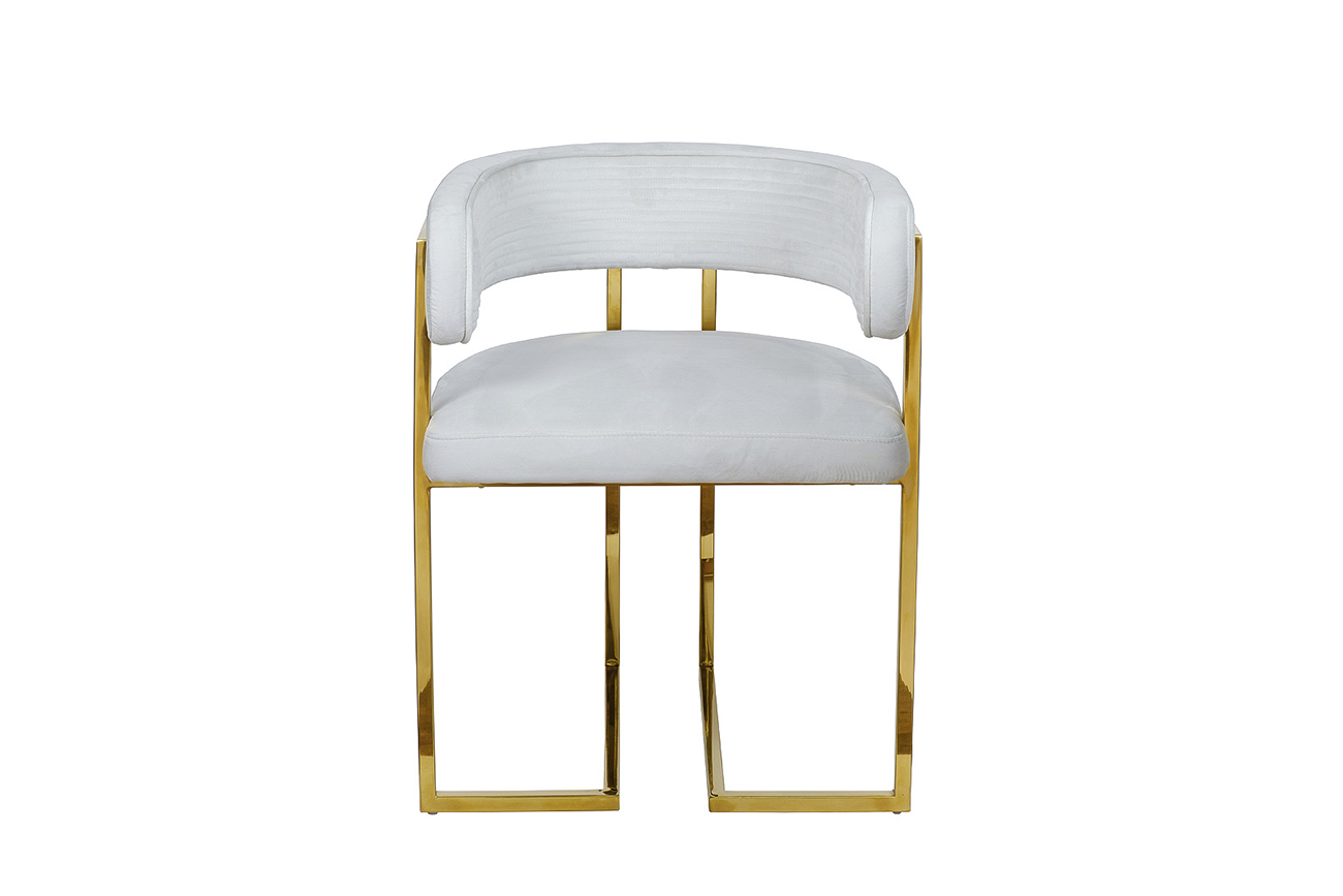 GY-8504STUL-SVSER Стул велюр светло-серый/золото 61*60*74см Garda Decor GY-8504STUL-SVSER 