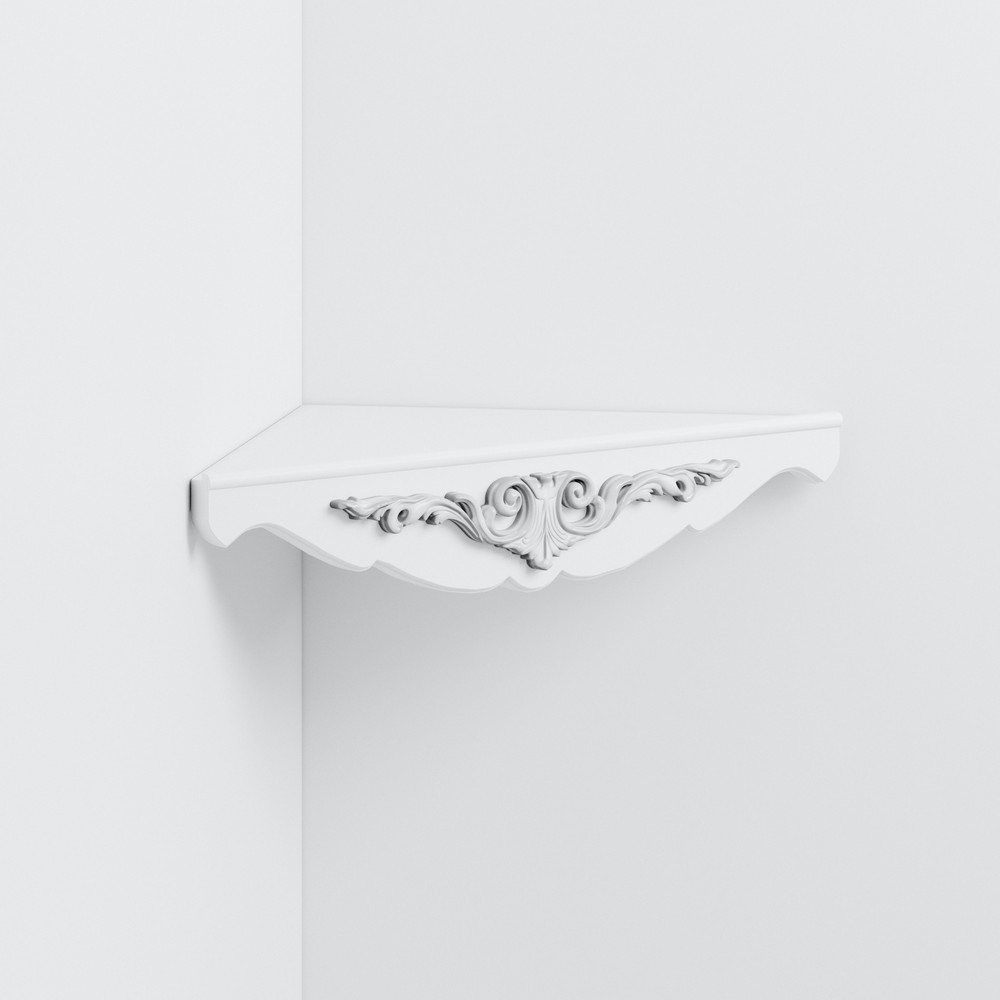 Полка Silvery Rome Белый с серебряной патиной RPL40V-K00-S RPL40V-K00-S Белый с серебряной патиной