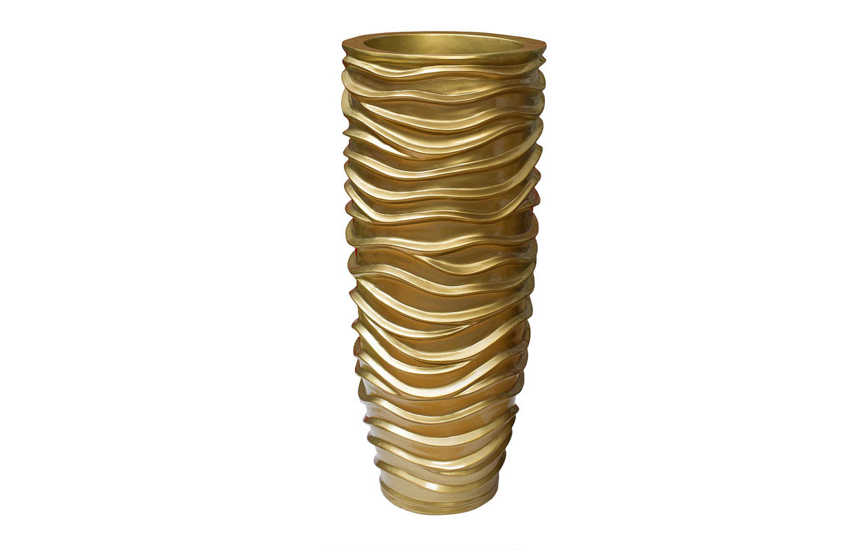 ZS-C845-34 Кашпо 34*34*84см цвет золото Garda Decor ZS-C845-34 