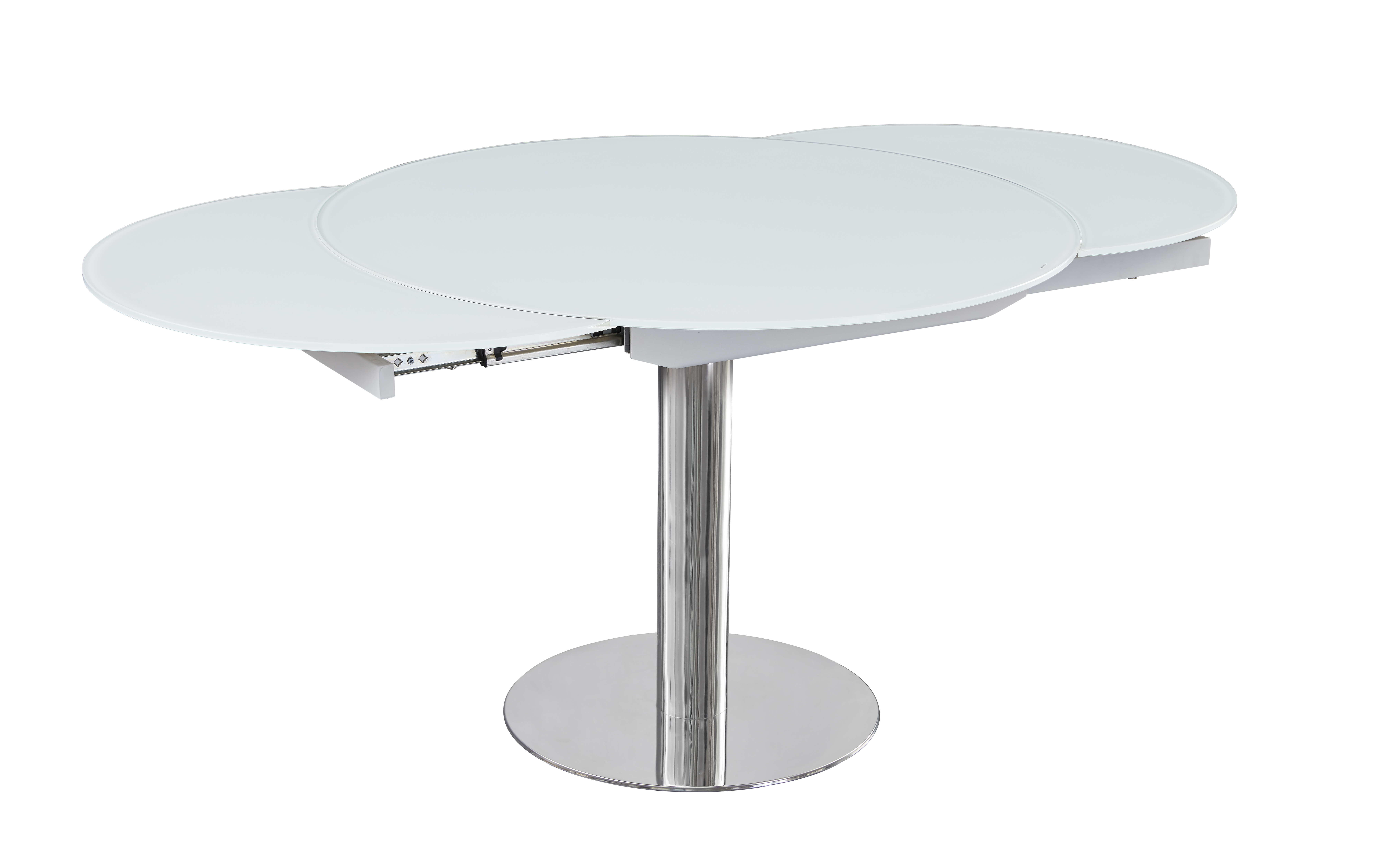 Стол обеденный раскладной Флорис MC6225DT-W, белое стекло MC6225DT-Wcasa Белый