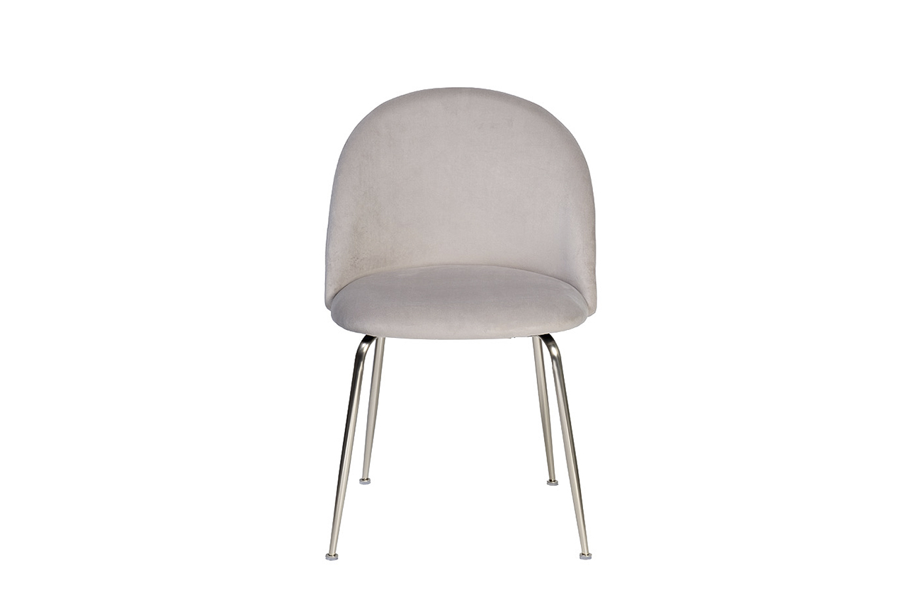 30C-301-1S GRE Стул велюр серый, хром. ножки 50*53*77см Garda Decor 30C-301-1S GRE 