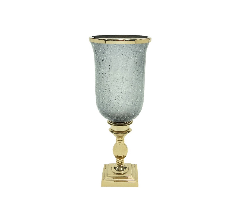 94PR-4640 Подсвечник стеклянный дымчатый на поставке d10*40см Garda Decor 94PR-4640 