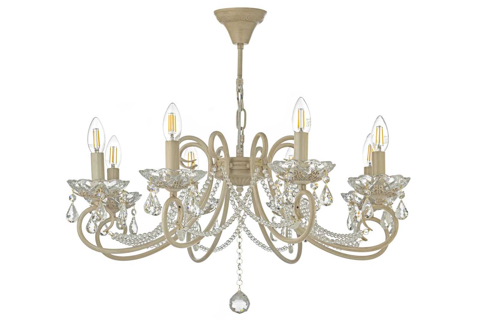 Подвесная люстра Arti Lampadari Patricia E 1.1.8.600 CG  Кремовый