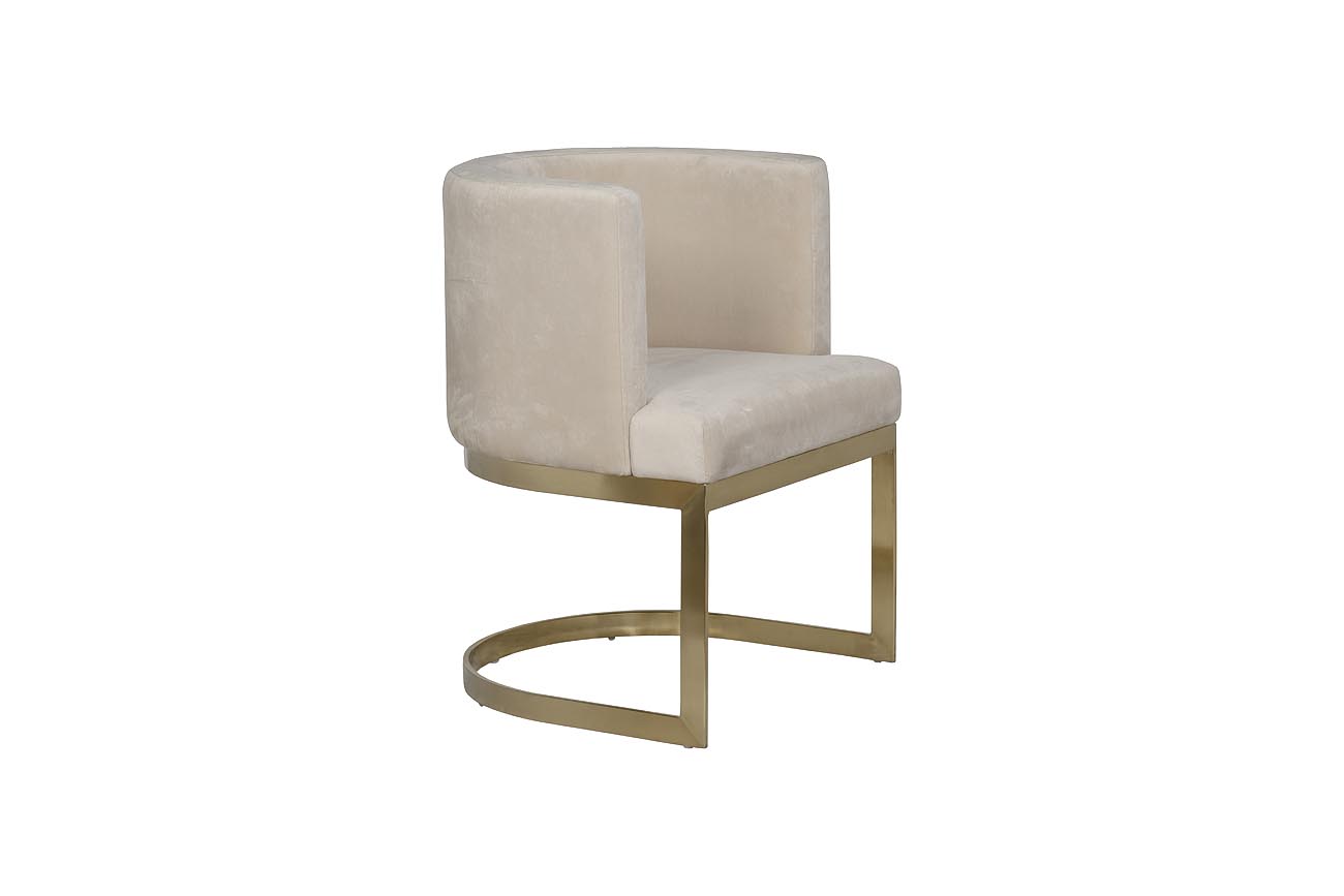 76AR-612GOLD-CR Стул велюр св.бежевый/матовое золото 58*59*78см Garda Decor 76AR-612GOLD-CR 