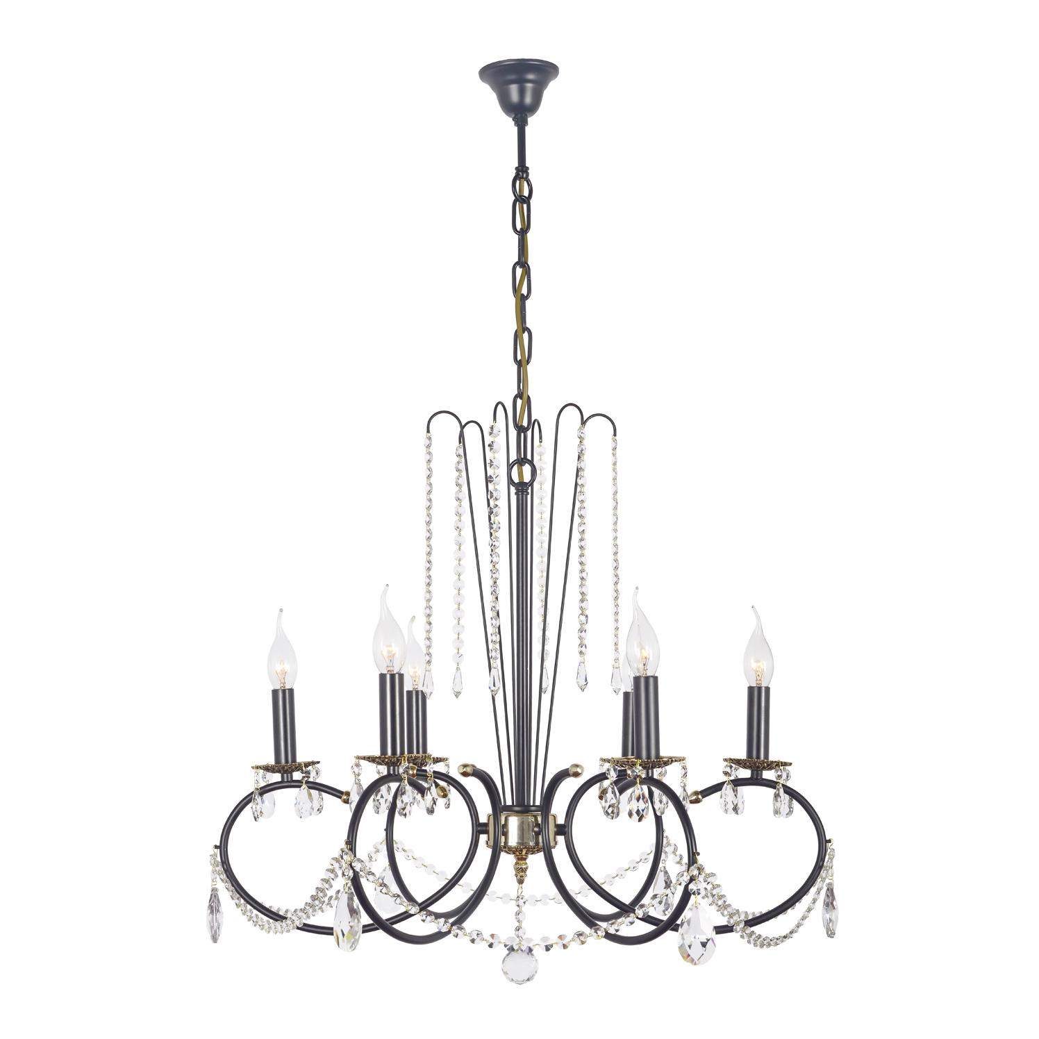 Подвесная люстра Arti Lampadari Casabona E 1.1.6.501 B Casabona E 1.1.6.501 B Черный