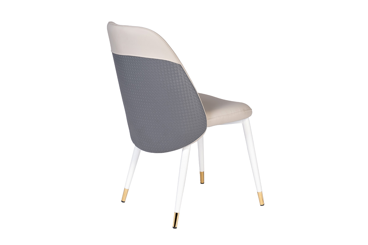 30C-DX-2100 Стул экокожа бежевая/серая 63*51*84см, белые ножки Garda Decor 30C-DX-2100 