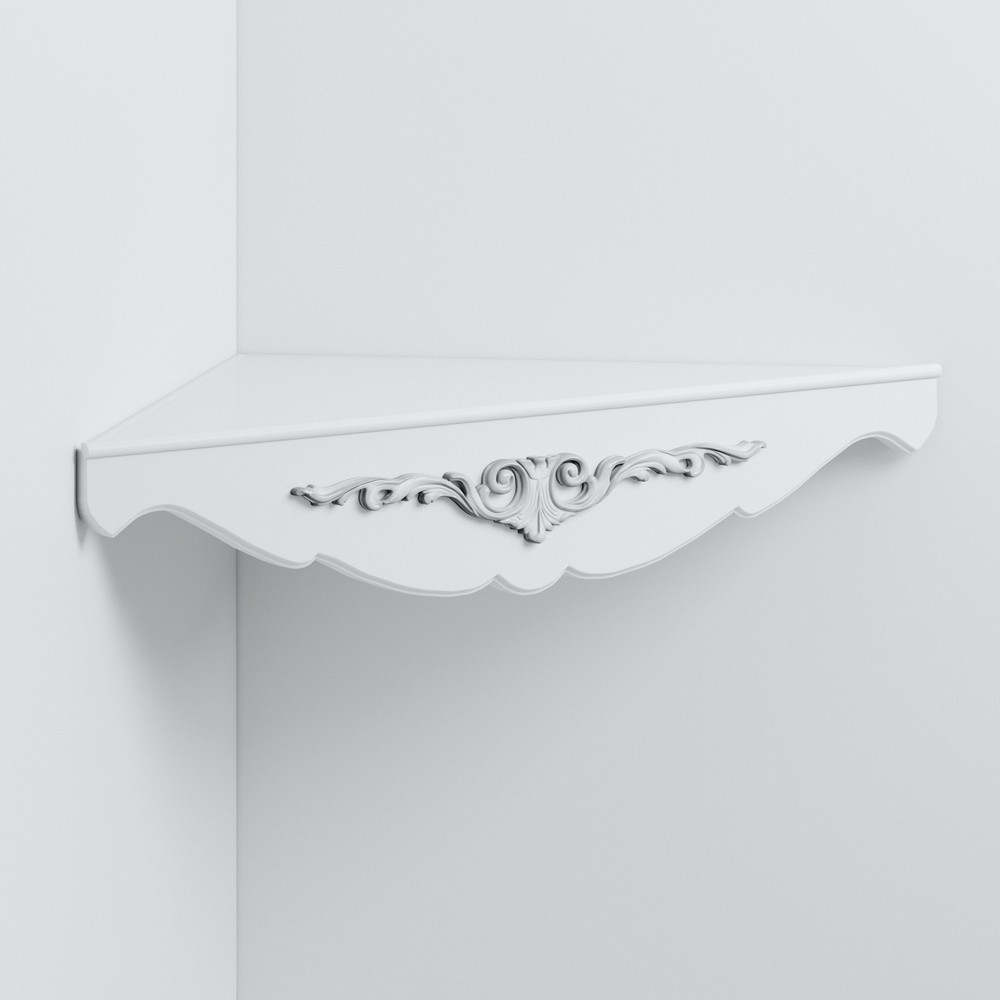 Полка Silvery Rome Белый с серебряной патиной RPL60V-K00-S RPL60V-K00-S Белый с серебряной патиной