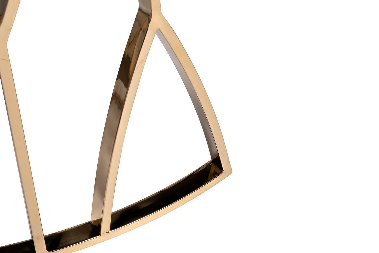 13RXCT3104-GOLD Стол журнальный стекло черн./золото d90*45см Garda Decor 13RXCT3104-GOLD 