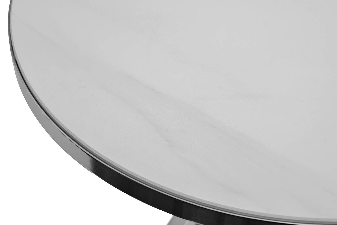 2KF111037-S Стол журнальный с мраморной столешницей d50*62см, цвет опоры серебро Garda Decor 2KF111037-S 