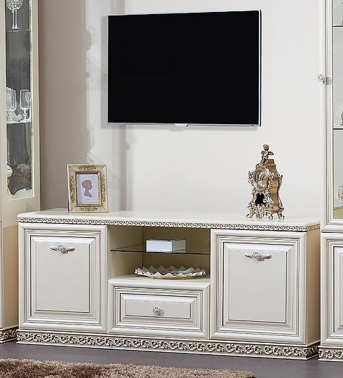 ТВ тумба "Берта" (Цвет: Белый жемчуг) ТВ тумба "Берта" Жемчуг Белый жемчуг