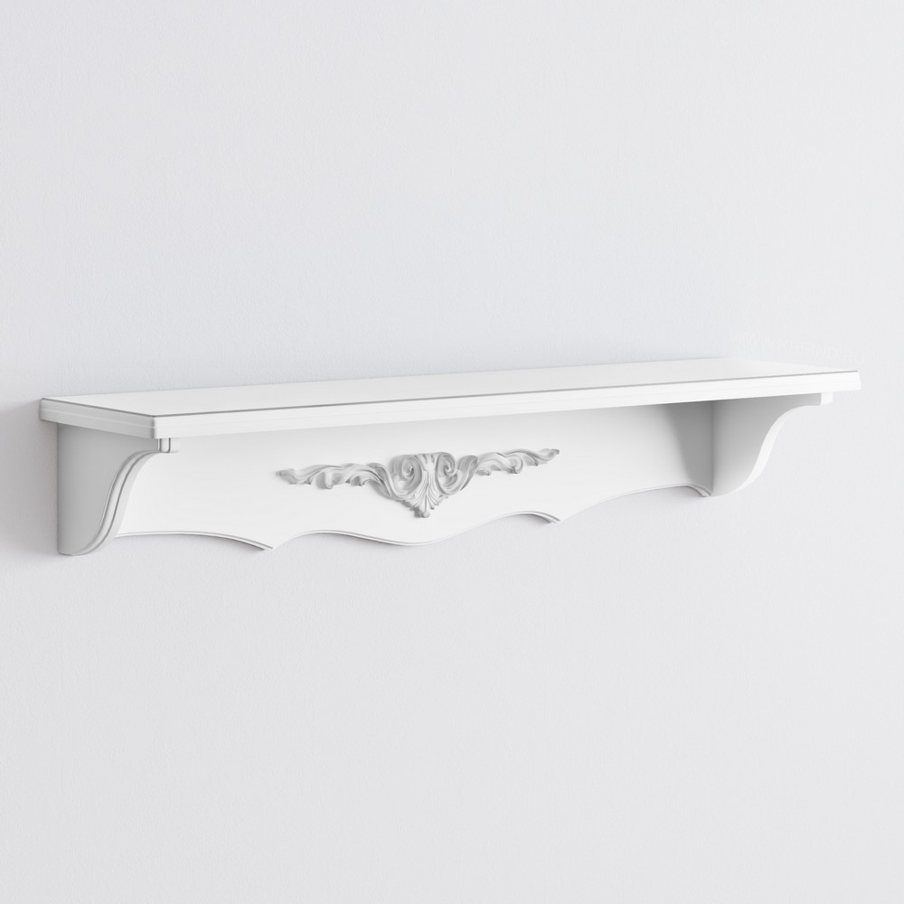 Полка Silvery Rome Белый с серебряной патиной RPL090-K00-S RPL090-K00-S Белый с серебряной патиной
