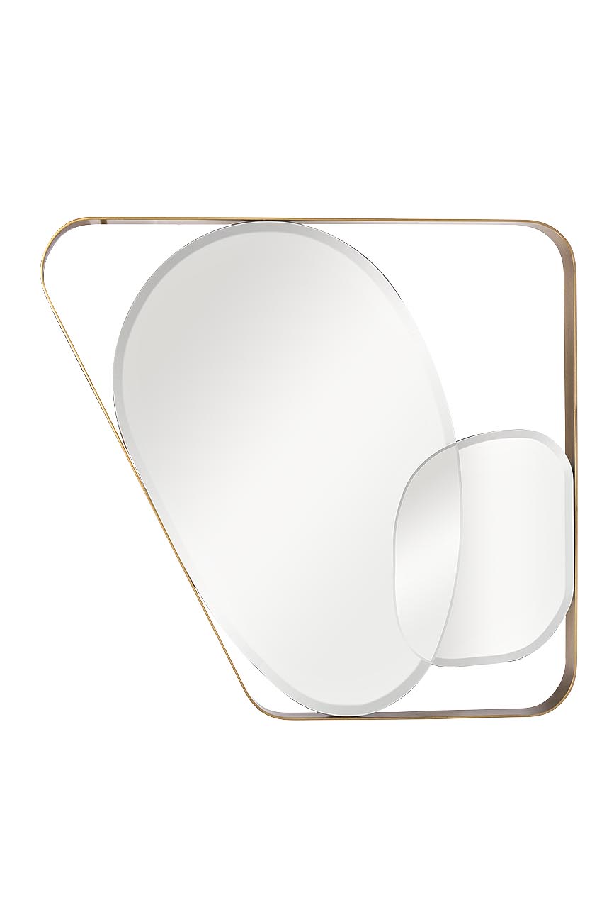 KFE1210 Зеркало в металлич. раме цвет золото  91*102см Garda Decor KFE1210 