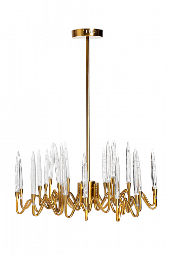 K2PG0330-80 Люстра латунь/стекло прозр. d.80 h.43см Garda Decor Garda Decor