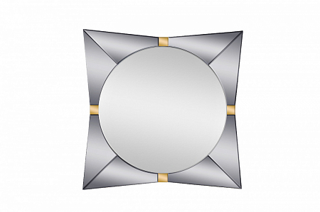 KFG124 Зеркало квадратное с золотыми вставками 102*102*2 см Garda Decor