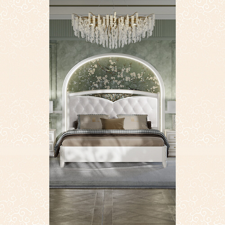 Кровать "Оливия" 1,8  (цвет: жемчуг) Арида