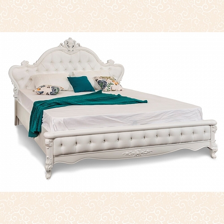 Кровать Мишель 1,8м белый матовый Эра