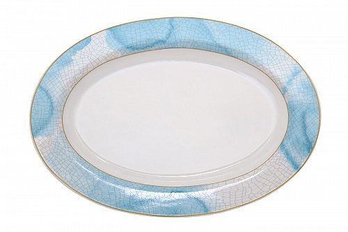 26FC-TAROV-AZZURO-30 Тарелка овальная AZZURO 30см (6) Garda Decor Garda Decor