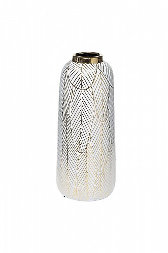 18H2859-20 Ваза керамическая с золотым принтом  d15*35см Garda Decor Garda Decor