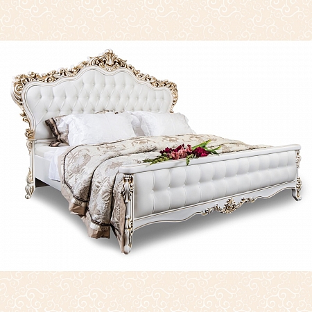 Кровать Анна Мария 1,8м белый матовый Эра