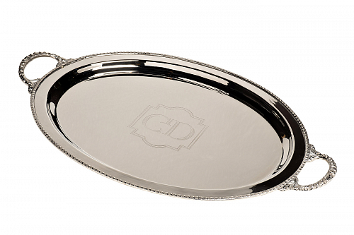 95IM-6024 Поднос овальный Garda Decor нерж.сталь 50*36см Garda Decor Garda Decor