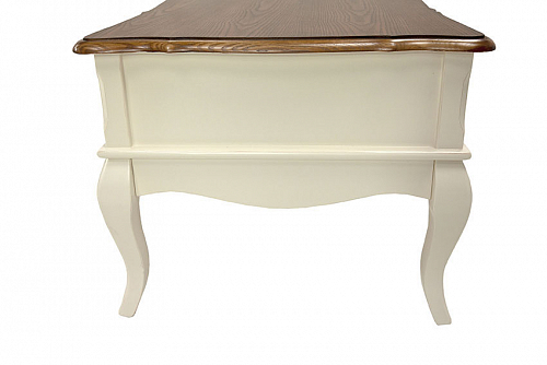 Столик Florence MK-5039-AWB 120х6060х47 см Молочный/Итальянский орех MK Furniture
