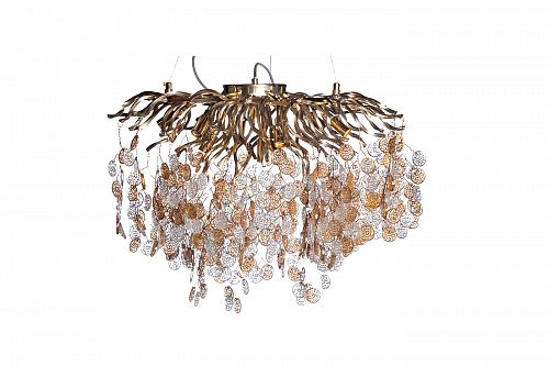 86-8016/600 Люстра "Монетки" стекло/металл шампань d60*h25см Garda Decor Garda Decor
