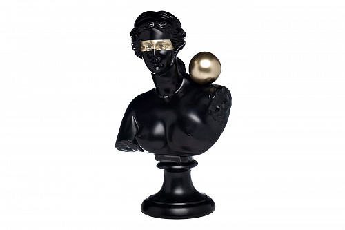 D3521 Статуэтка "Античный бюст" женский черн. 21*14*h.35см Garda Decor Garda Decor