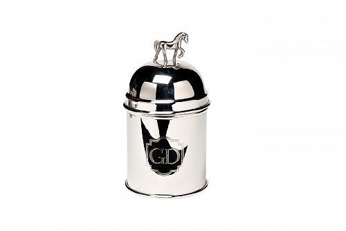 95IM-1253L Емкость д/хранен."Horse"нерж.сталь цвет хром d12*20см Garda Decor Garda Decor