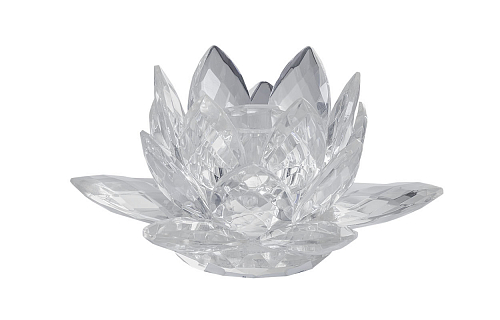 X110279 Подсвечник хрустальный "Лотос" 12*12*7см Garda Decor Garda Decor