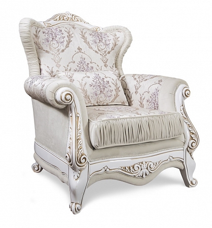 Кресло "Алсу", декор белый глянец