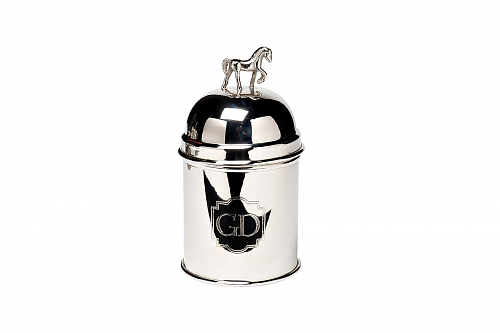 95IM-1253L Емкость д/хранен."Horse"нерж.сталь цвет хром d12*20см Garda Decor Garda Decor